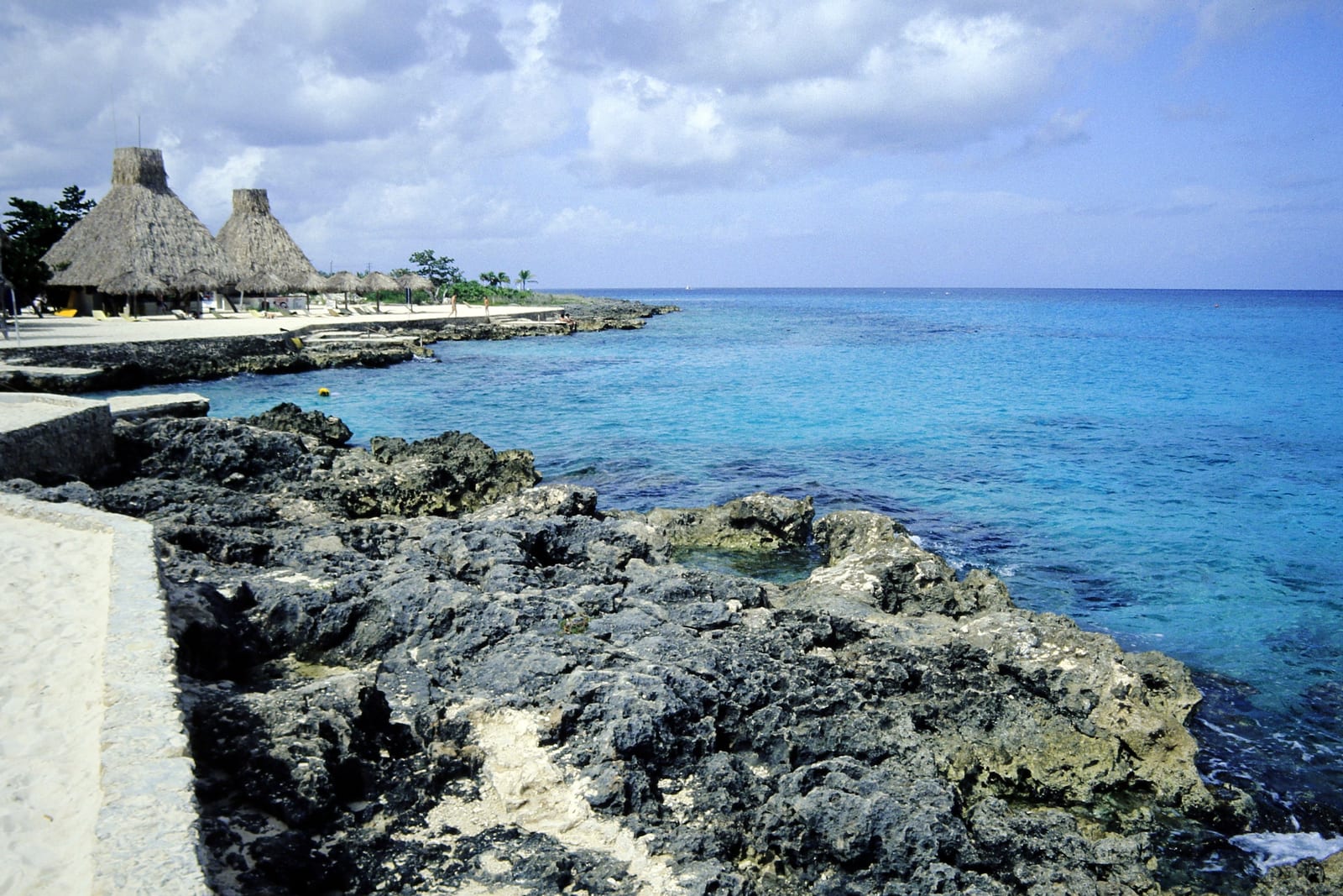 Laguna y zona de snorkel del parque Chankanaab en Cozumel